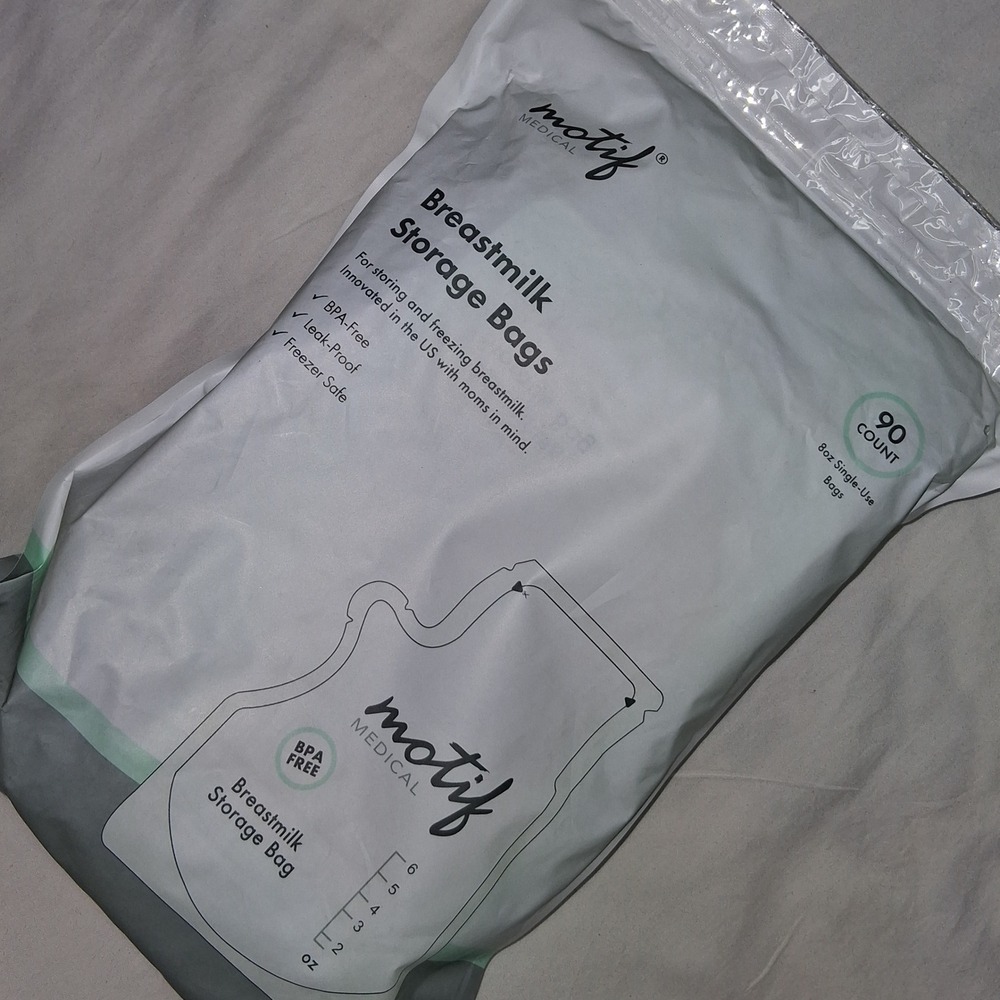 Motif Medical Breastmilk Storage Bags 90 Count BPA Free Freezer Safe